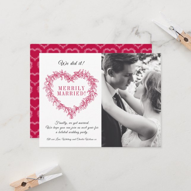 Feliz Natal de amêndoa branca-vermelha (Frente/Verso In Situ)