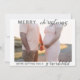 Feliz Natal de gravidez/foto de anúncio do bebê