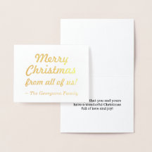 Feliz Natal de todos nós! Cartão