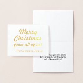 Feliz Natal de todos nós! Cartão