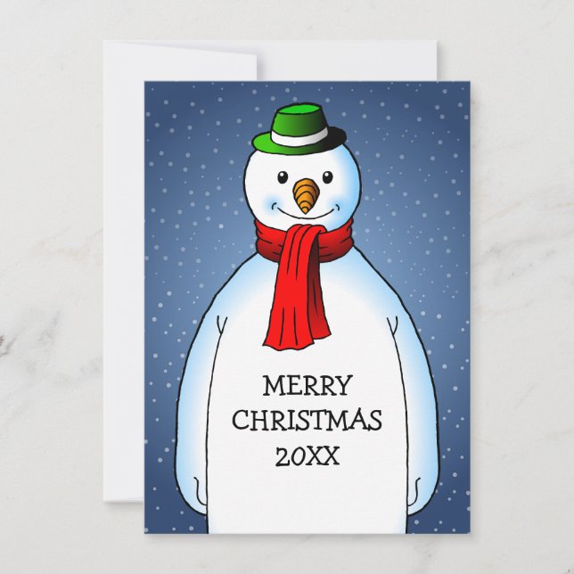 Feliz Natal do Boneco de Neve Feliz (Frente)