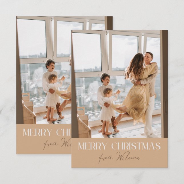 Feliz Natal do Cartão da Família Wilson (Frente/Verso)