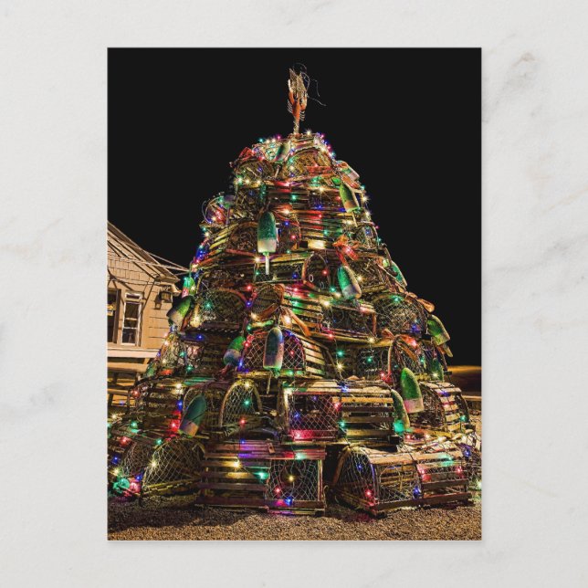 Feliz Natal do cartão de Maine (Frente)