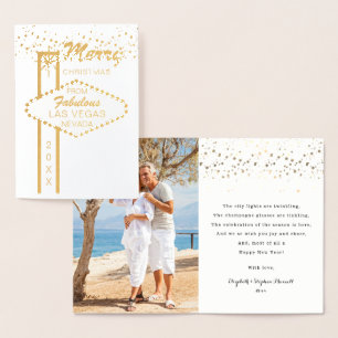 Feliz Natal do Cartão Fotográfico de Las Vegas