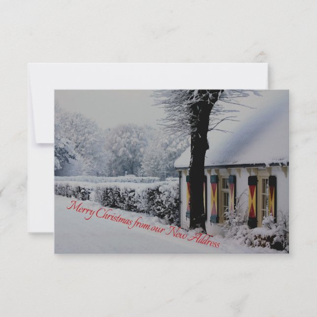 Feliz Natal do Novo Cartão de Endereço (Frente)
