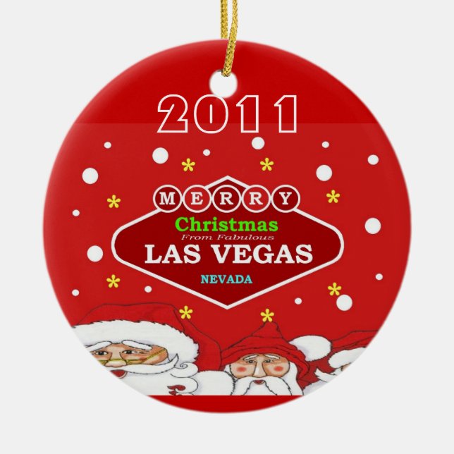 Feliz Natal do Ornamento de Las Vegas (Frente)