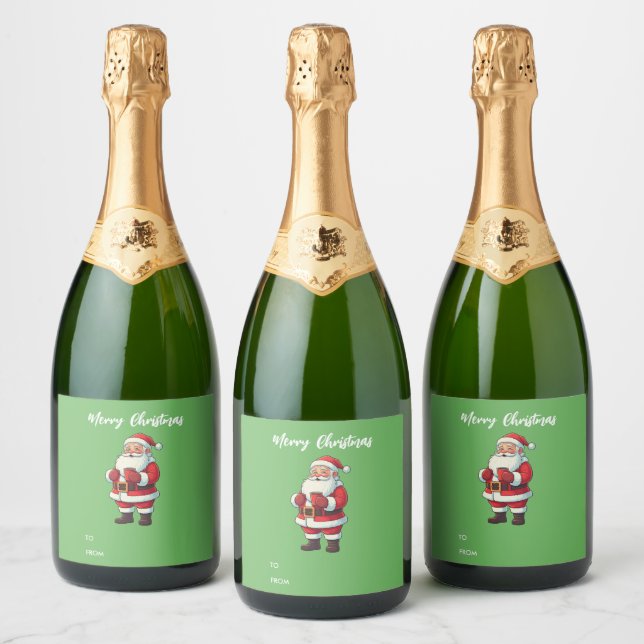Feliz Natal do Pai Natal Personalizado (Garrafas)