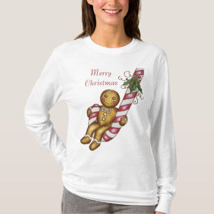Feliz Natal do pão-de-espécie do t-shirt do Nata