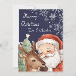 Feliz Natal do Papai Noel & Cartão de Natal Plano