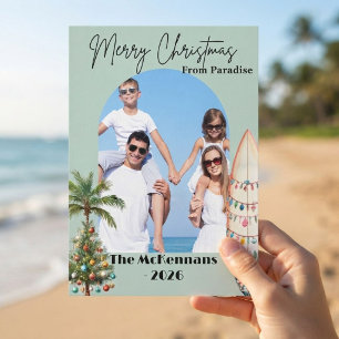 Feliz Natal do Paraíso Foto Cartão de Natal