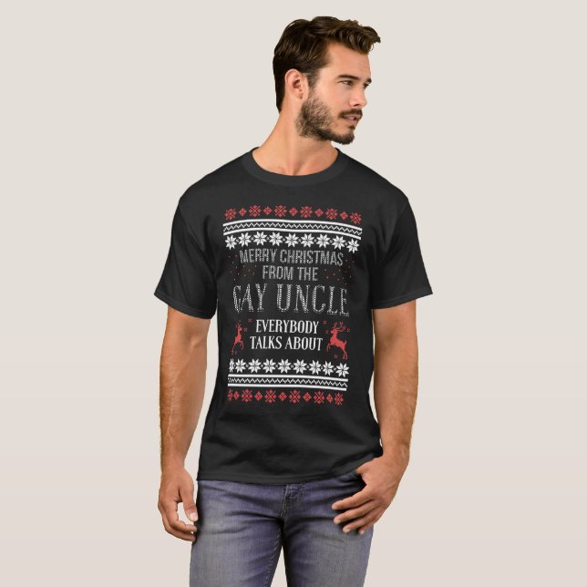 Feliz Natal do tio alegre Todos T-shirt (Frente Completa)