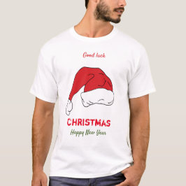 Feliz Natal e Camiseta Feliz de Ano Novo