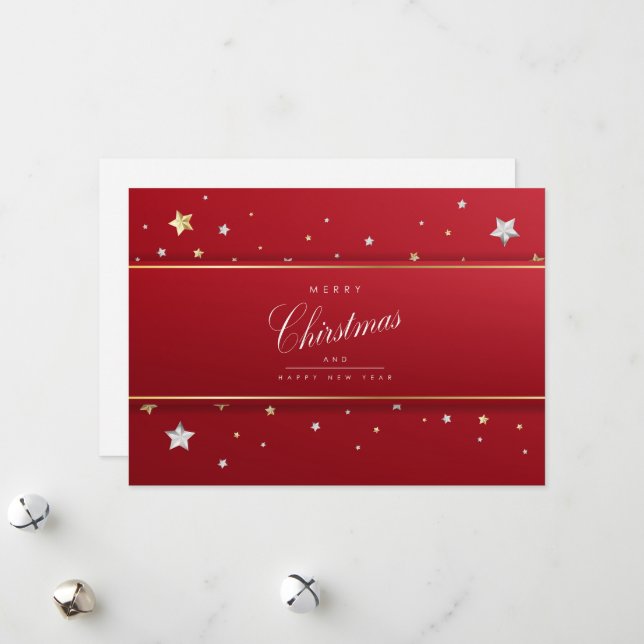 Feliz Natal e Cartão de Férias de Feliz ano novo (Frente/Verso In Situ)