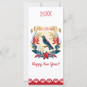 Feliz Natal e Feliz Ano Novo! 20XX Pássaro Azul