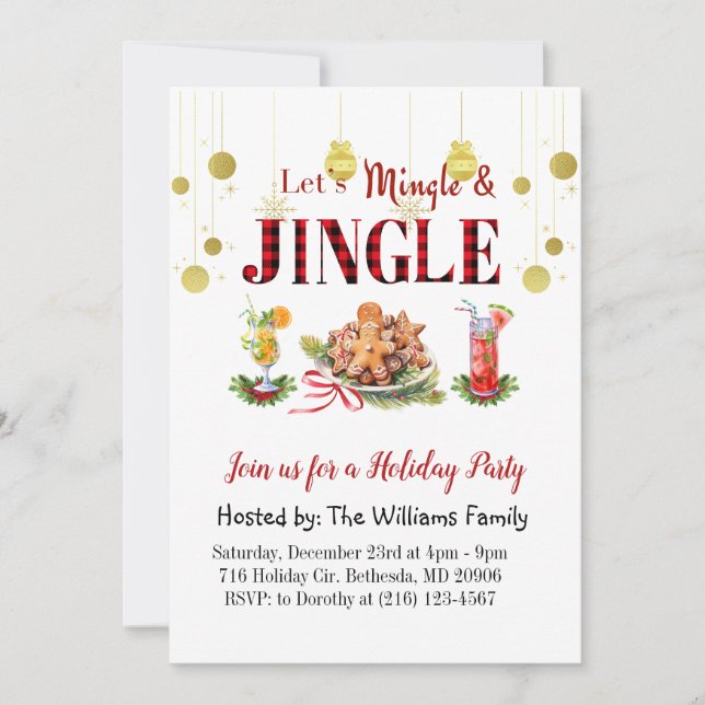 Feliz Natal e Feliz ano novo Cartão de Convite (Frente)