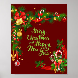Feliz Natal e Poster de Ano Novo