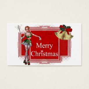 Feliz Natal Elf Design 2 - Etiquetas de presentes 