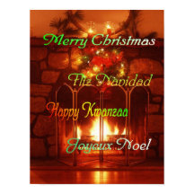 Feliz Natal, em 4 línguas, poster