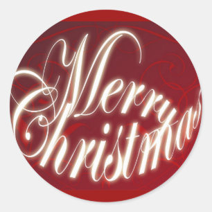 Feliz Natal em etiquetas vermelhas