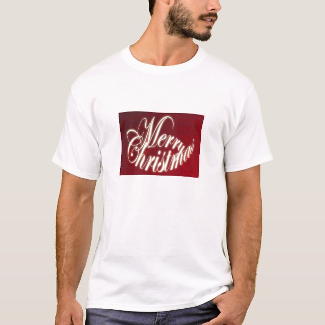 Feliz Natal em T-Shirt Red Kid (Frente)