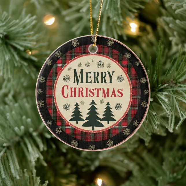 Feliz Natal Enfeite de Natal Único (Árvore)