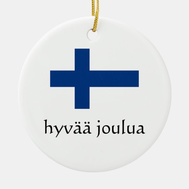 Feliz Natal Enfeite Finlandês (Frente)