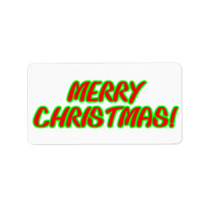 Feliz Natal! etiquetas de endereço coloridas