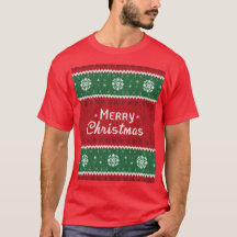 "Feliz Natal Feio Estilo de Suéter T-Shirt"
