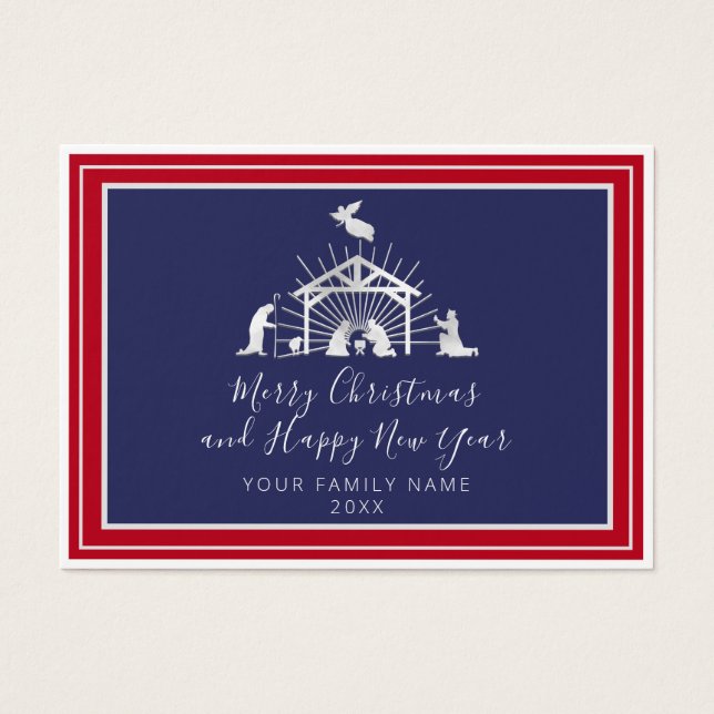 Feliz Natal Feliz ano novo Santa Família Náutica (Frente)