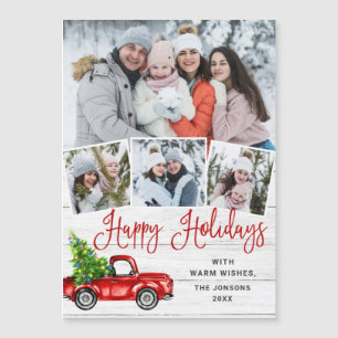 Feliz Natal Feriado 4 Cartão Magnético PHOTO