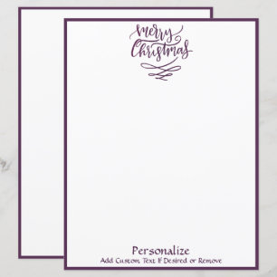 Feliz Natal Feriado Roxo Personalizado