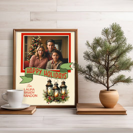 Feliz Natal Férias Lanternas Personalizadas Foto