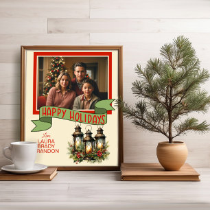 Feliz Natal Férias Lanternas Personalizadas Foto