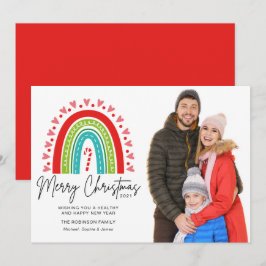 Feliz Natal Festivo Rainbow Candy Cane Foto
