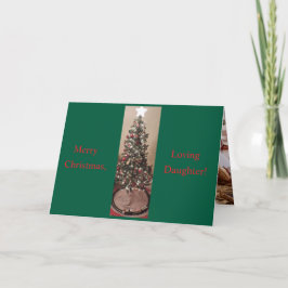 Feliz Natal, Filha, Cartão de Saudação Dobrado