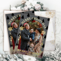 Feliz Natal Flakes Cinza de Neve Foto