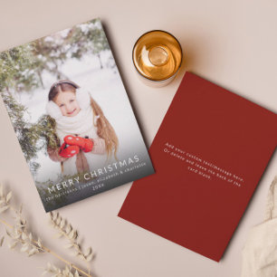 Feliz Natal Foto da Família Chic   Cartão de Natal