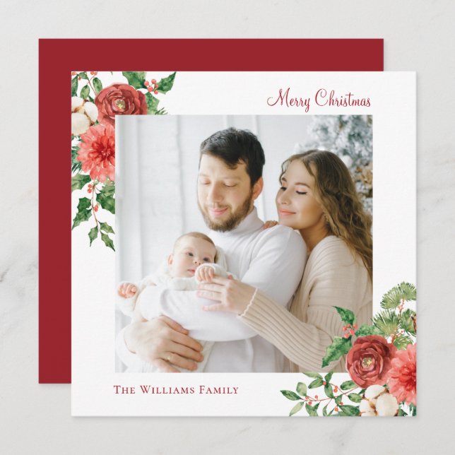 Feliz Natal Foto de Natal (Frente/Verso)