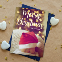 Feliz Natal Foto Dourada