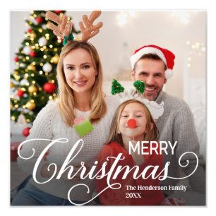 Feliz Natal Foto Personalizada Simples