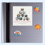 Feliz Natal Foto Vermelha Frigorífica Magnet<br><div class="desc">Os cartões de saudação que seus amigos e família guardarão e aproveitarão por anos! Não pode escolher apenas uma ou duas das suas fotos de família favoritas? Esses ímãs de geladeira x 5, 25 pol têm espaços reservados para 10 de suas fotos favoritas, nome da família e ano. As fotos...</div>