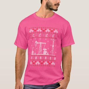 Feliz Natal Fraturado Campo de Petróleo Camisa de