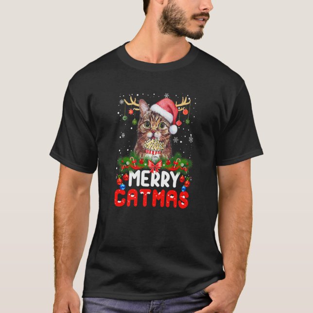 Feliz Natal Gato Camisolas de Natal Feio Suéter (Frente)