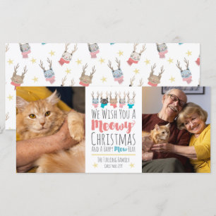 Feliz Natal Gatos + Cartão com fotos de Natal