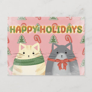 Feliz Natal Gatos Cartão Postal