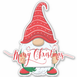 Feliz Natal gnomo Adesivo