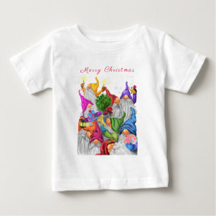 Feliz Natal Gnomos - Camiseta de Bebê