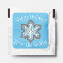 Feliz Natal Hanukkah Snowflake Cookie