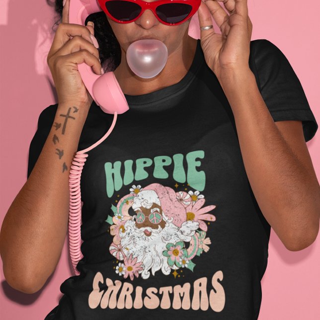 Feliz Natal Hippie - Camisa de Natal (Criador carregado)