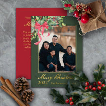 Feliz Natal Holly e Berry Greenery Foto